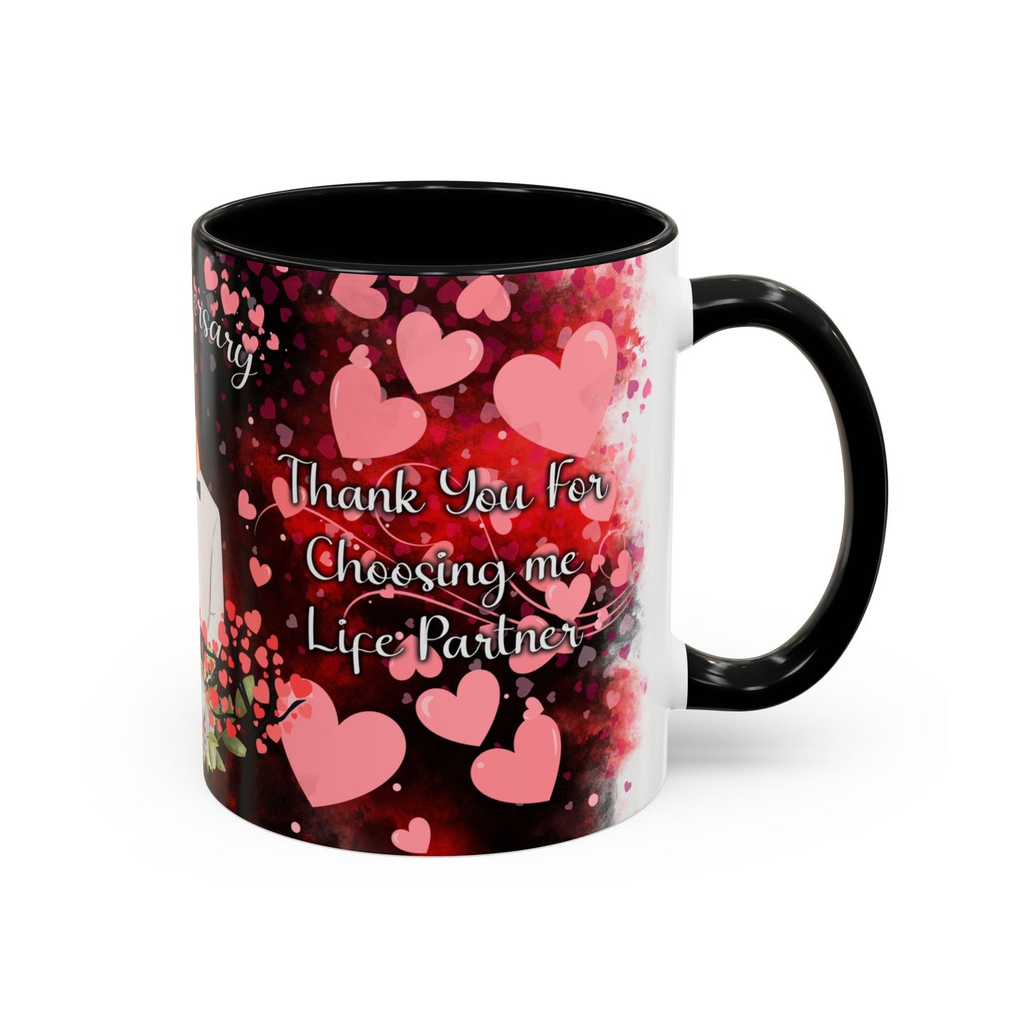 Happy Anniversary Mug (Customizable) Design 12 | 11oz Premium Mug by RSB HUB