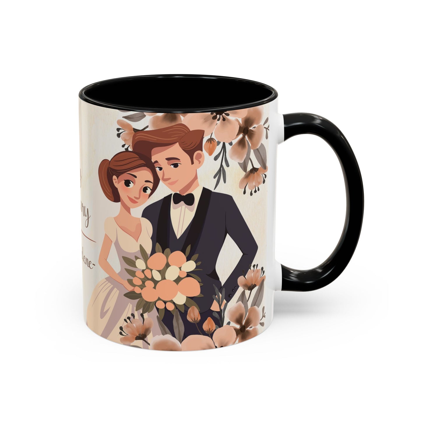 Happy Anniversary Mug (Customizable) Design 08 | 11oz Premium Mug by RSB HUB