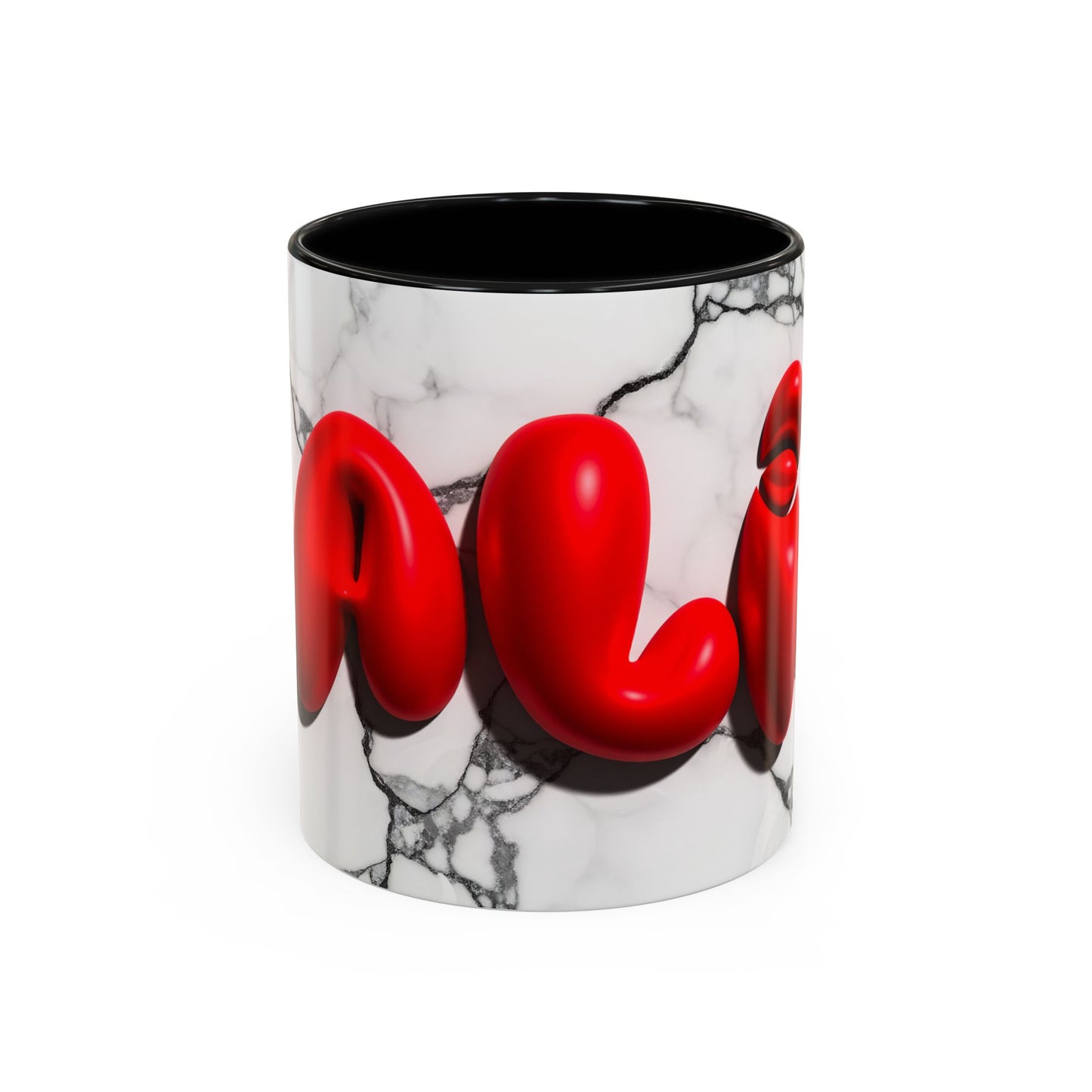 Customize your Name with Bubble Effect on Marble Mug Design By RSB HUB