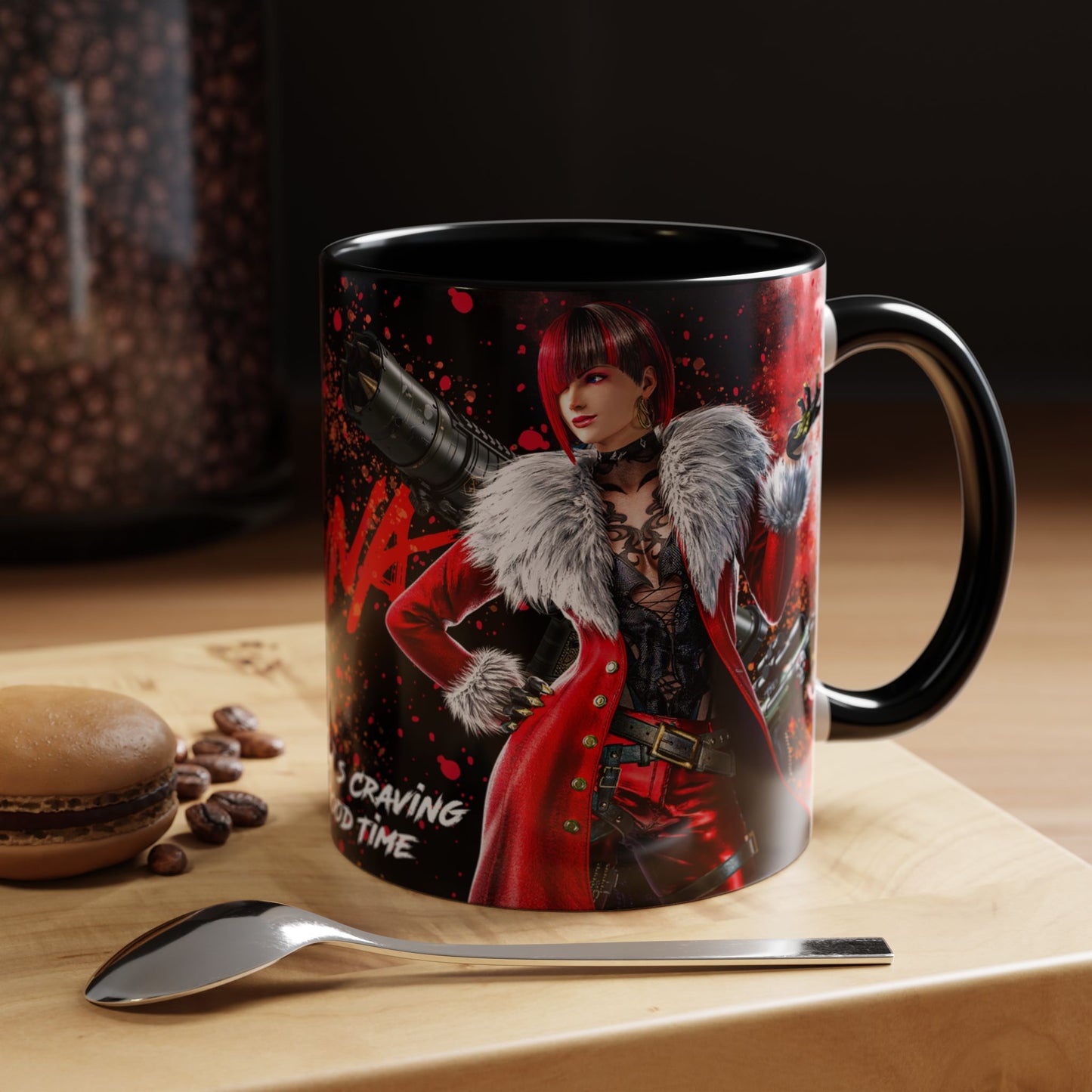 Tekken 8 Anna Mug – Dark Smoky & White Premium Mug Design | By RSB HUB