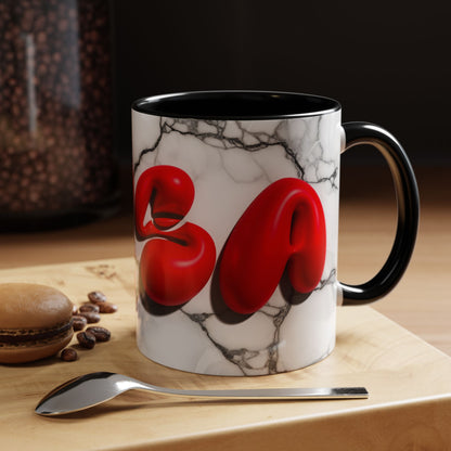 Customize your Name with Bubble Effect on Marble Mug Design By RSB HUB