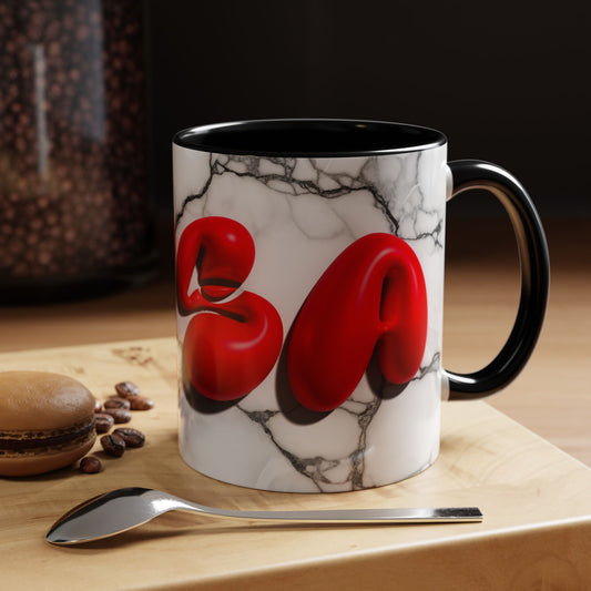 Customize your Name with Bubble Effect on Marble Mug Design By RSB HUB