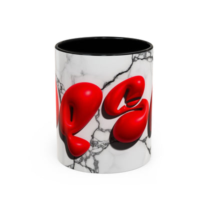 Customize your Name with Bubble Effect on Marble Mug Design By RSB HUB