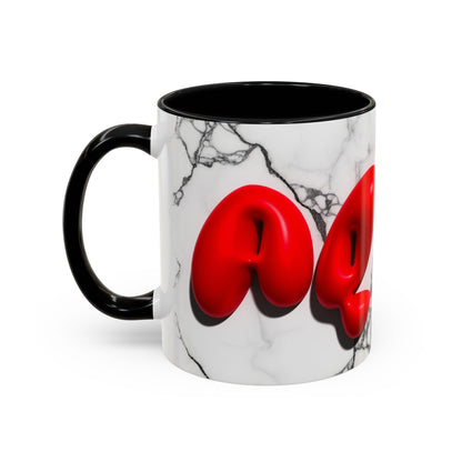 Customize your Name with Bubble Effect on Marble Mug Design By RSB HUB
