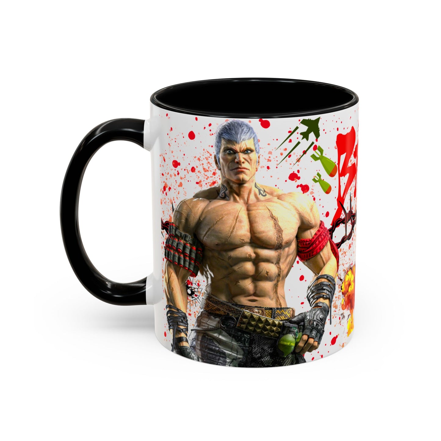 Tekken 8 Bryan Mug – Dark Smoky & White Premium Mug Design | By RSB HUB