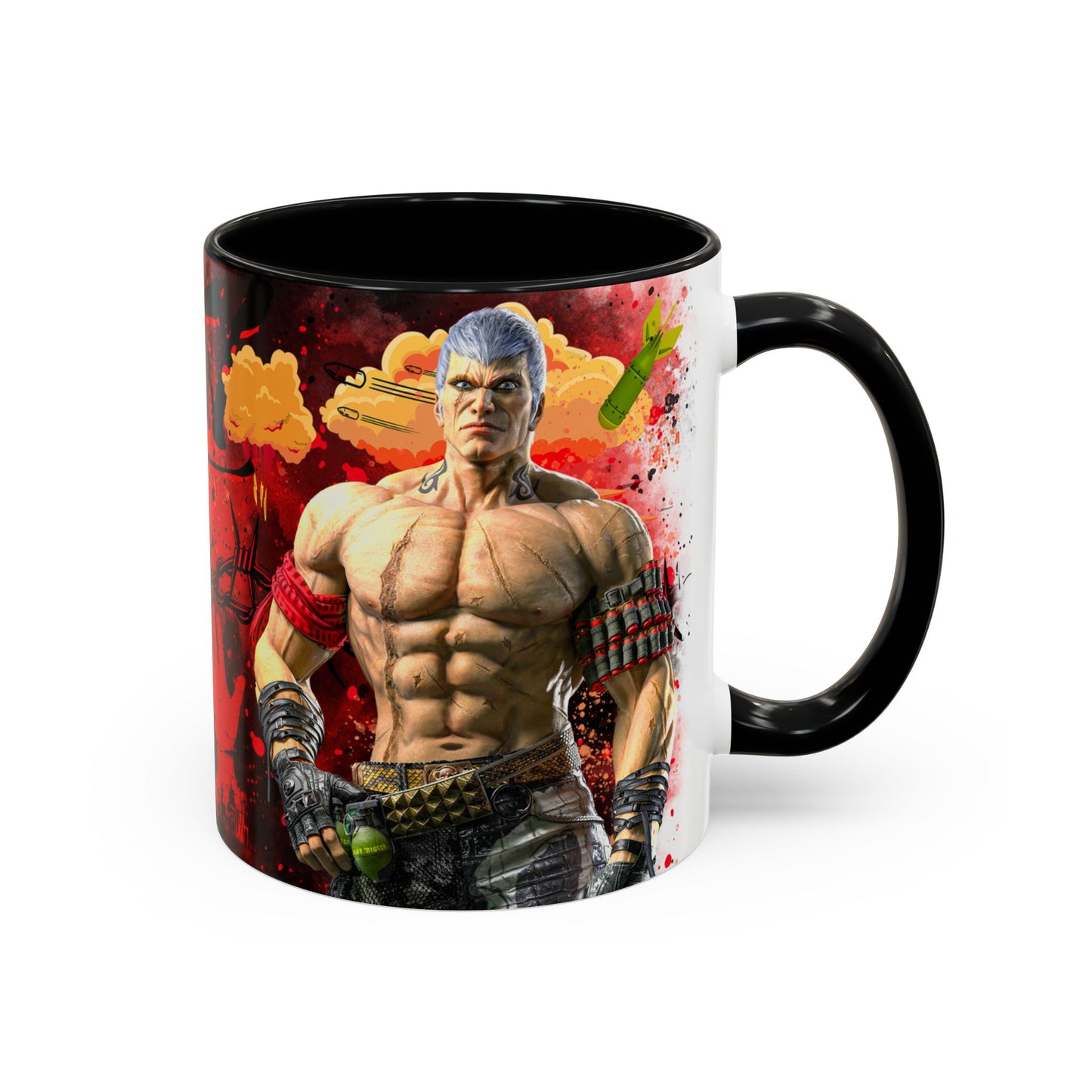 Tekken 8 Bryan Mug – Dark Smoky & White Premium Mug Design | By RSB HUB