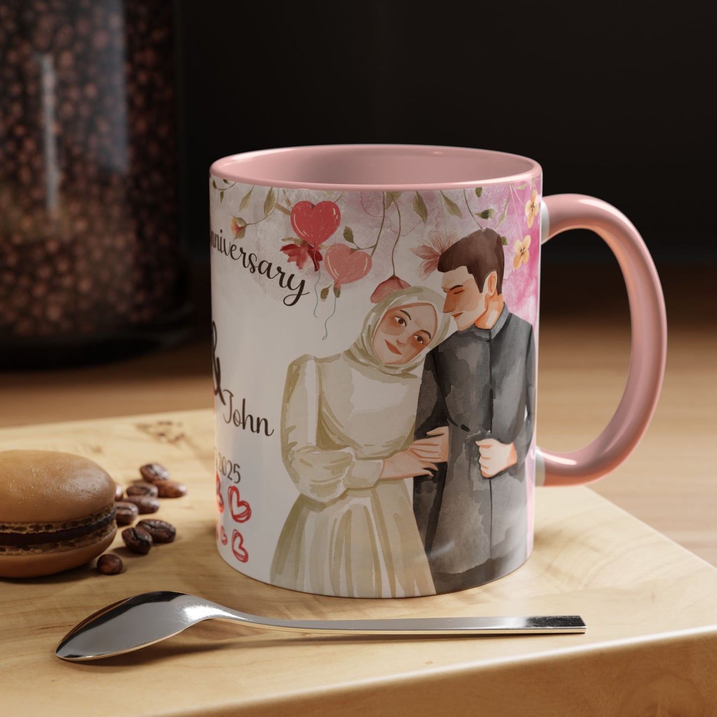 Happy Anniversary Mug (Customizable) Design 05 | 11oz Premium Mug by RSB HUB