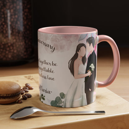 Happy Anniversary Mug (Customizable) Design 09 | 11oz Premium Mug by RSB HUB