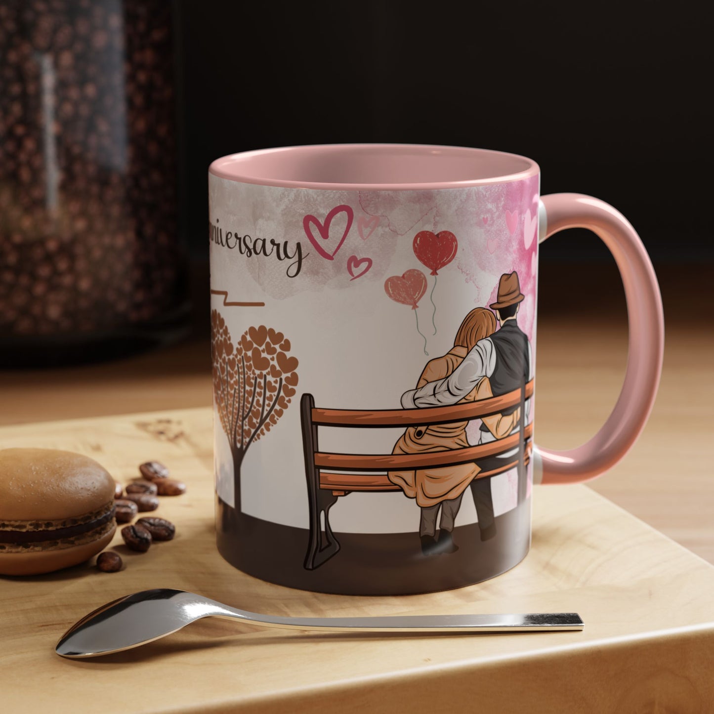 Happy Anniversary Mug (Customizable) Design 01 | 11oz Premium Mug by RSB HUB