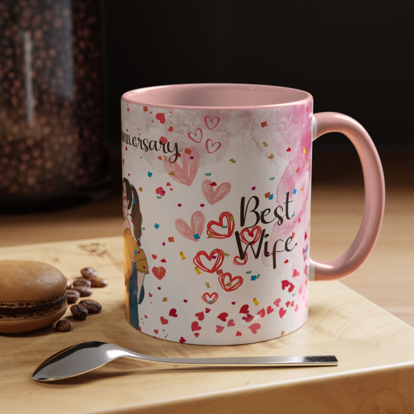 Happy Anniversary Mug (Customizable) Design 02 | 11oz Premium Mug by RSB HUB