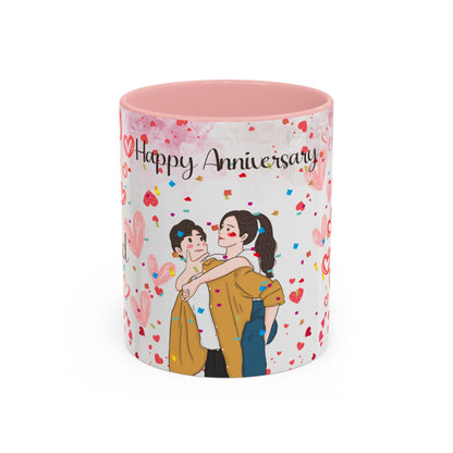 Happy Anniversary Mug (Customizable) Design 02 | 11oz Premium Mug by RSB HUB