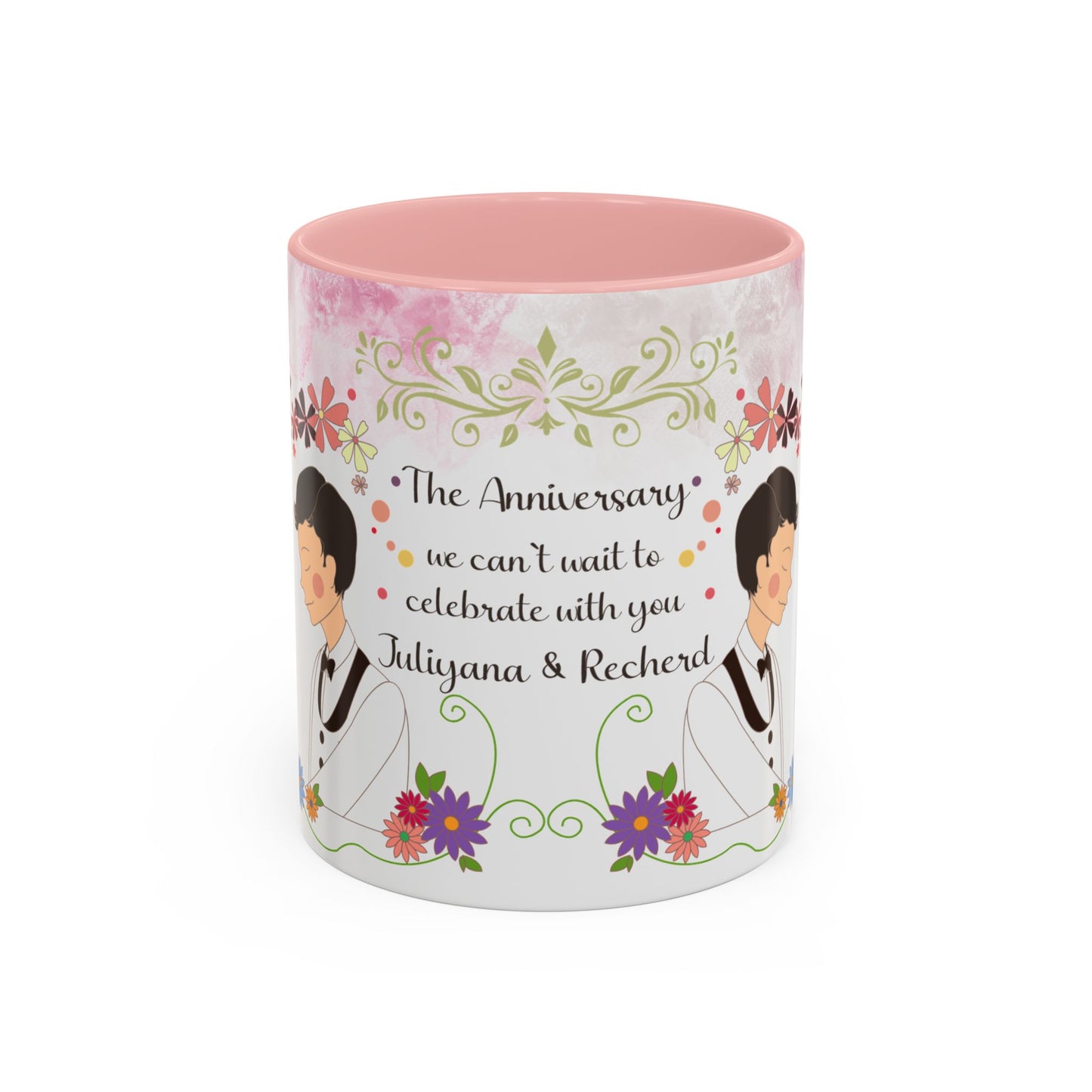 Happy Anniversary Mug (Customizable) Design 07 | 11oz Premium Mug by RSB HUB
