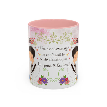 Happy Anniversary Mug (Customizable) Design 07 | 11oz Premium Mug by RSB HUB