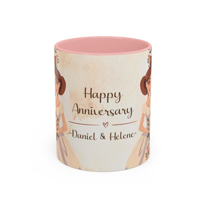 Happy Anniversary Mug (Customizable) Design 08 | 11oz Premium Mug by RSB HUB