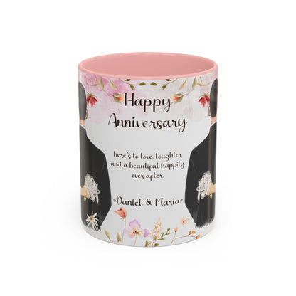 Happy Anniversary Mug (Customizable) Design 10 | 11oz Premium Mug by RSB HUB