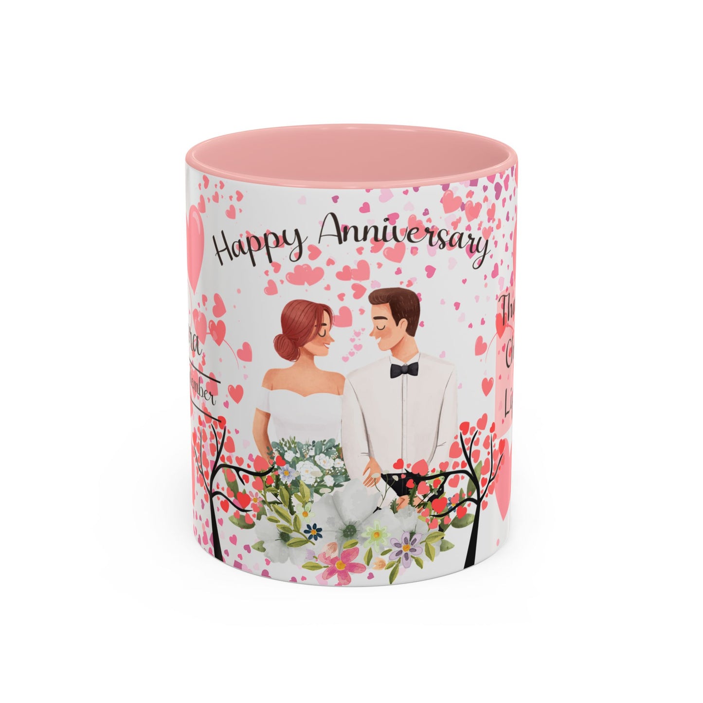 Happy Anniversary Mug (Customizable) Design 12 | 11oz Premium Mug by RSB HUB