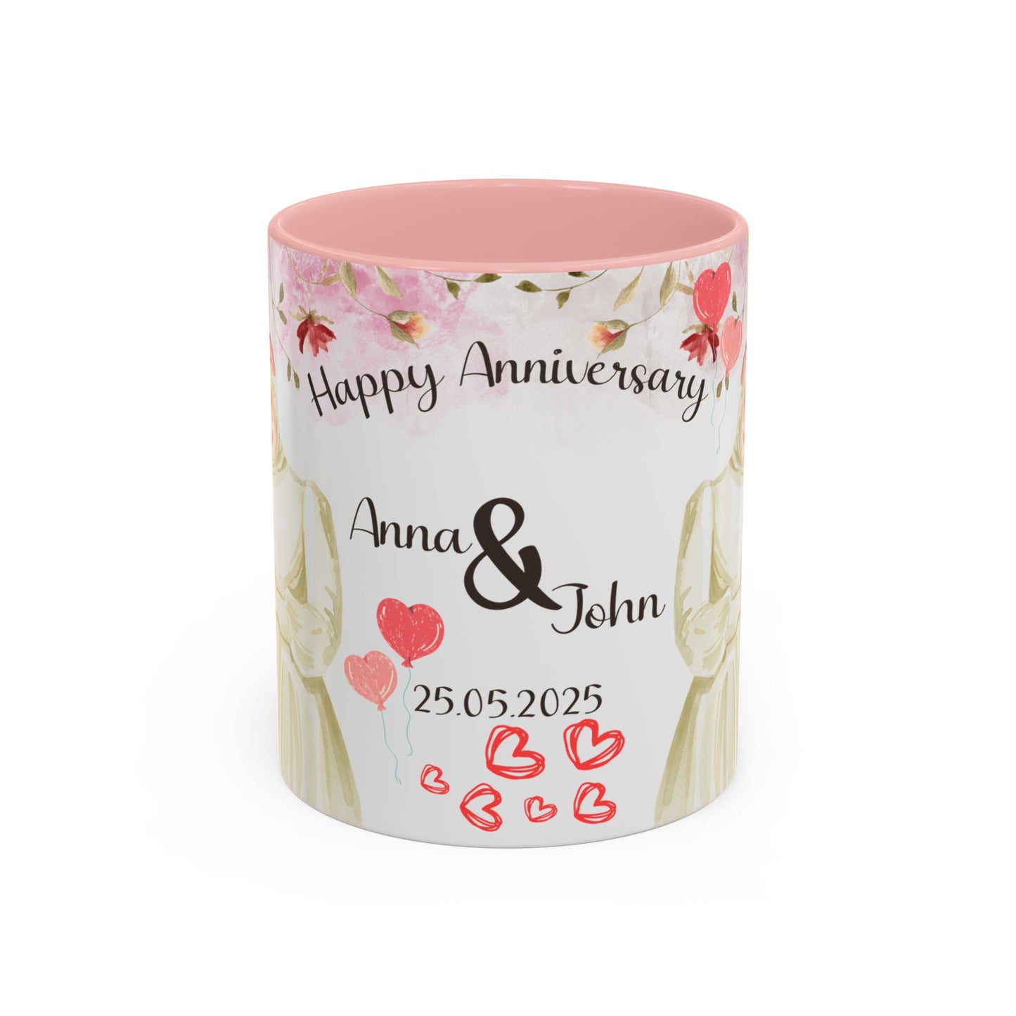 Happy Anniversary Mug (Customizable) Design 05 | 11oz Premium Mug by RSB HUB