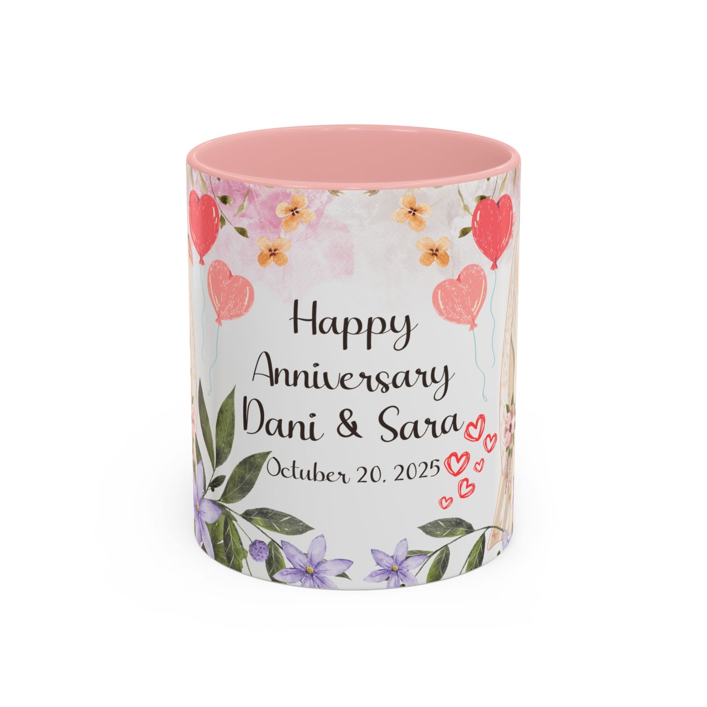 Happy Anniversary Mug (Customizable) Design 06 | 11oz Premium Mug by RSB HUB