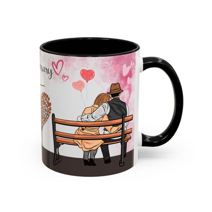 Happy Anniversary Mug (Customizable) Design 01 | 11oz Premium Mug by RSB HUB