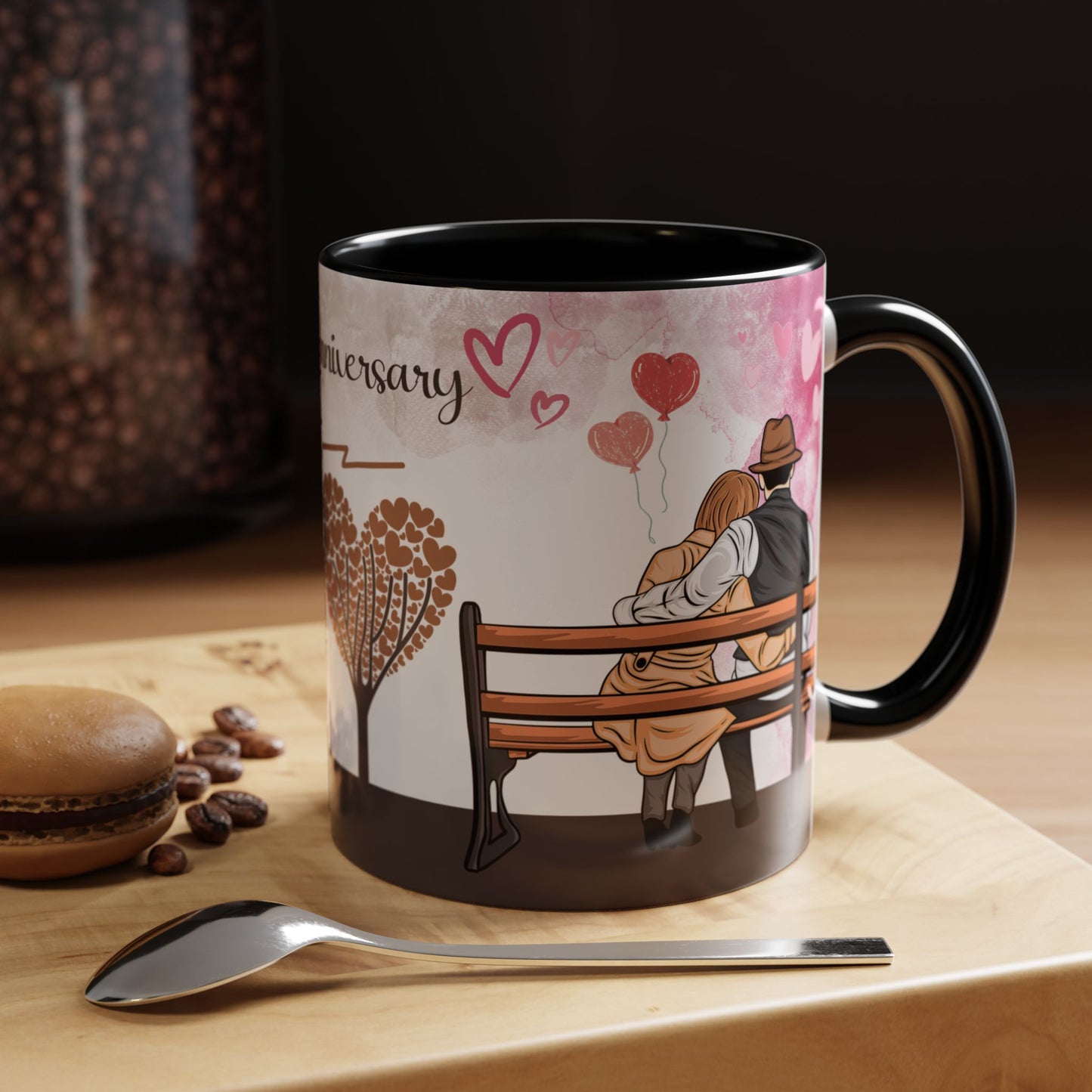 Happy Anniversary Mug (Customizable) Design 01 | 11oz Premium Mug by RSB HUB