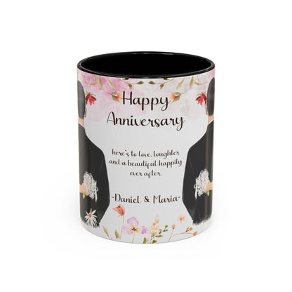 Happy Anniversary Mug (Customizable) Design 10 | 11oz Premium Mug by RSB HUB