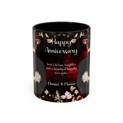 Happy Anniversary Mug (Customizable) Design 10 | 11oz Premium Mug by RSB HUB