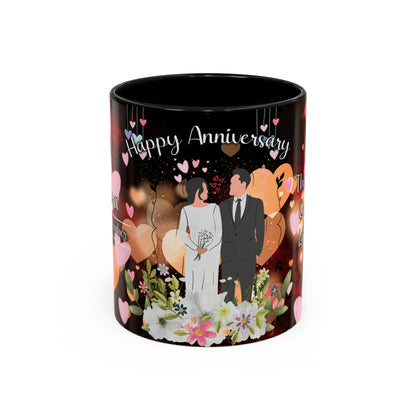 Happy Anniversary Mug (Customizable) Design 11 | 11oz Premium Mug by RSB HUB