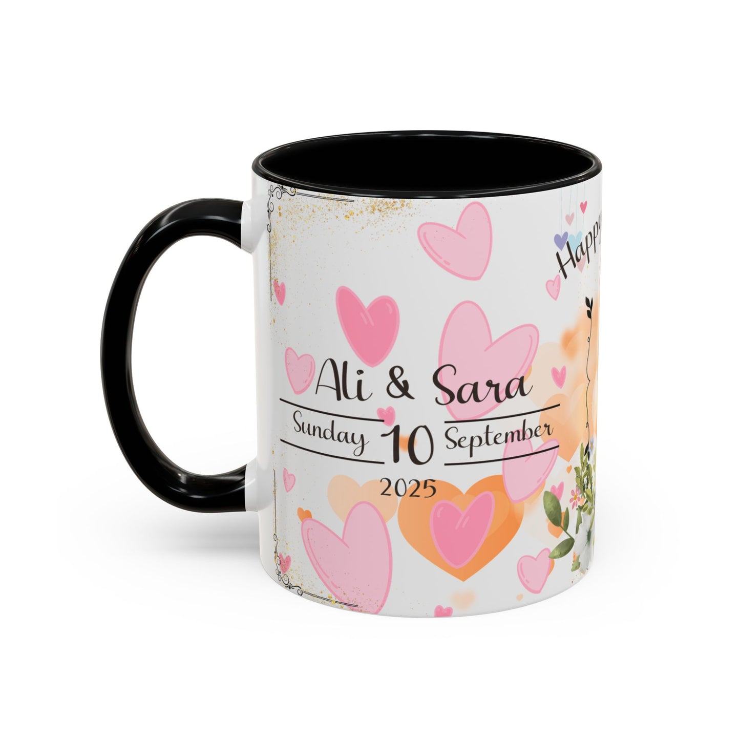 Happy Anniversary Mug (Customizable) Design 11 | 11oz Premium Mug by RSB HUB