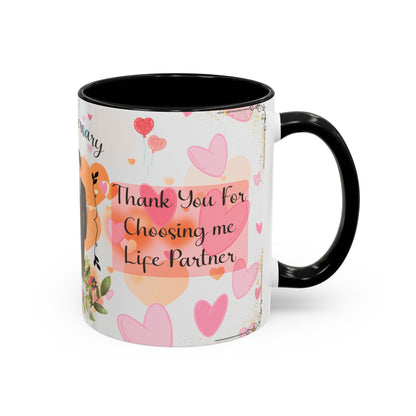 Happy Anniversary Mug (Customizable) Design 11 | 11oz Premium Mug by RSB HUB