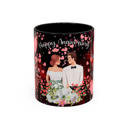 Happy Anniversary Mug (Customizable) Design 12 | 11oz Premium Mug by RSB HUB