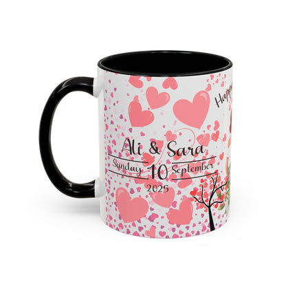 Happy Anniversary Mug (Customizable) Design 12 | 11oz Premium Mug by RSB HUB