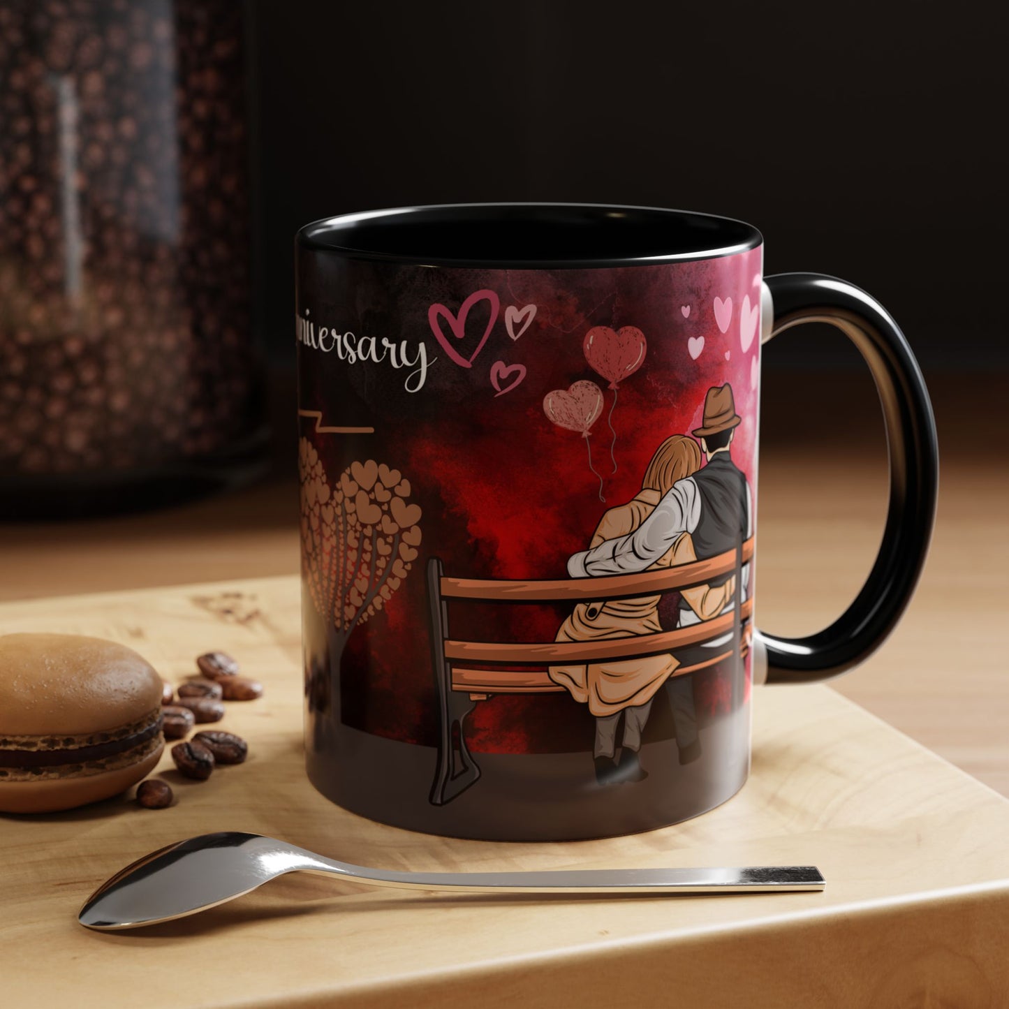 Happy Anniversary Mug (Customizable) Design 01 | 11oz Premium Mug by RSB HUB