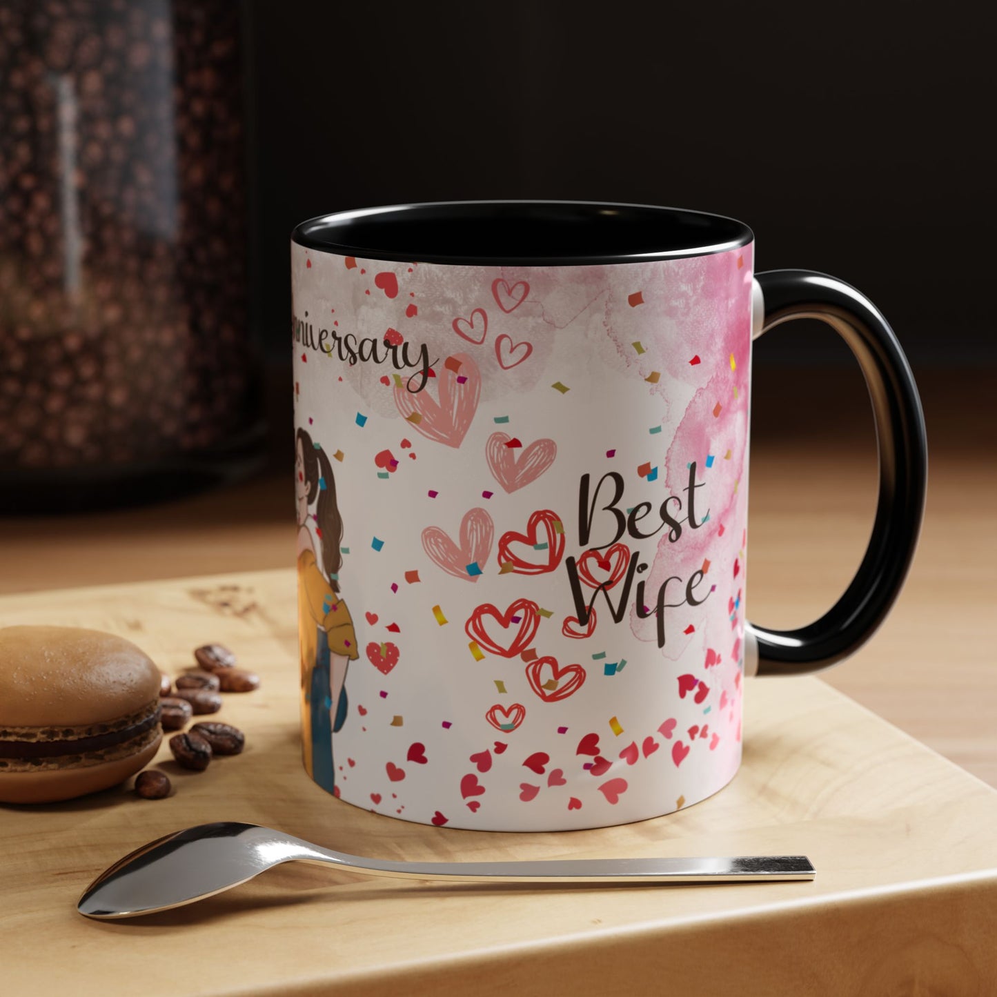 Happy Anniversary Mug (Customizable) Design 02 | 11oz Premium Mug by RSB HUB