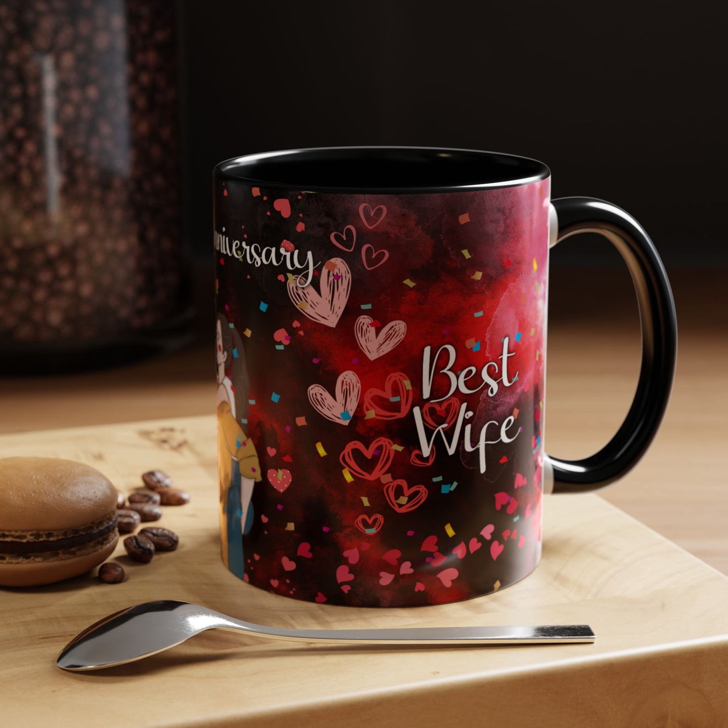 Happy Anniversary Mug (Customizable) Design 02 | 11oz Premium Mug by RSB HUB