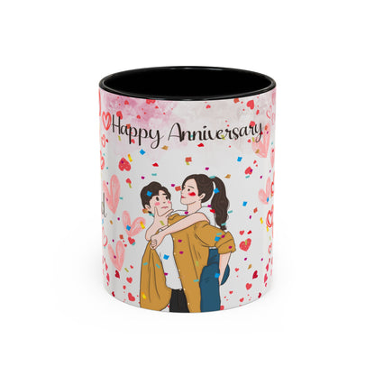 Happy Anniversary Mug (Customizable) Design 02 | 11oz Premium Mug by RSB HUB