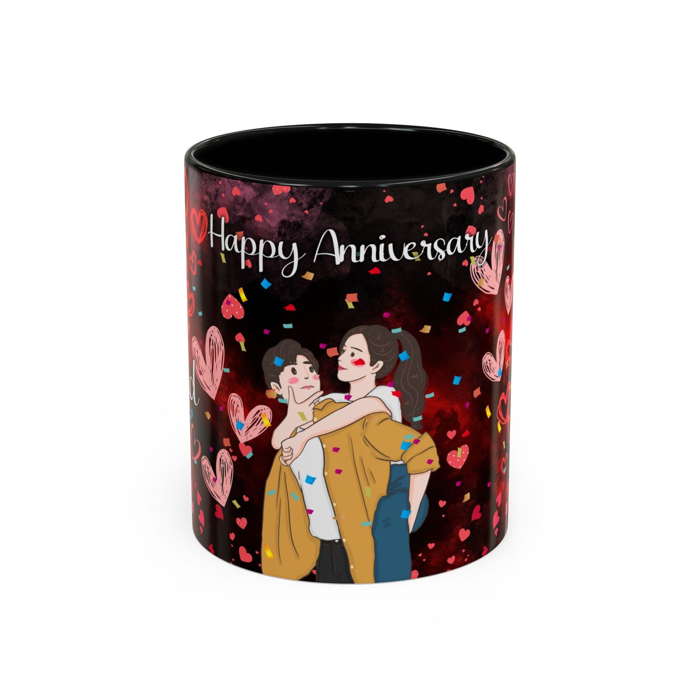 Happy Anniversary Mug (Customizable) Design 02 | 11oz Premium Mug by RSB HUB