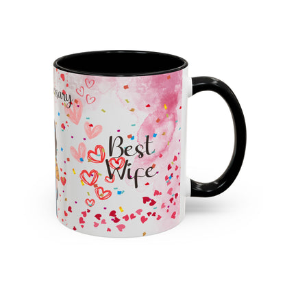 Happy Anniversary Mug (Customizable) Design 02 | 11oz Premium Mug by RSB HUB