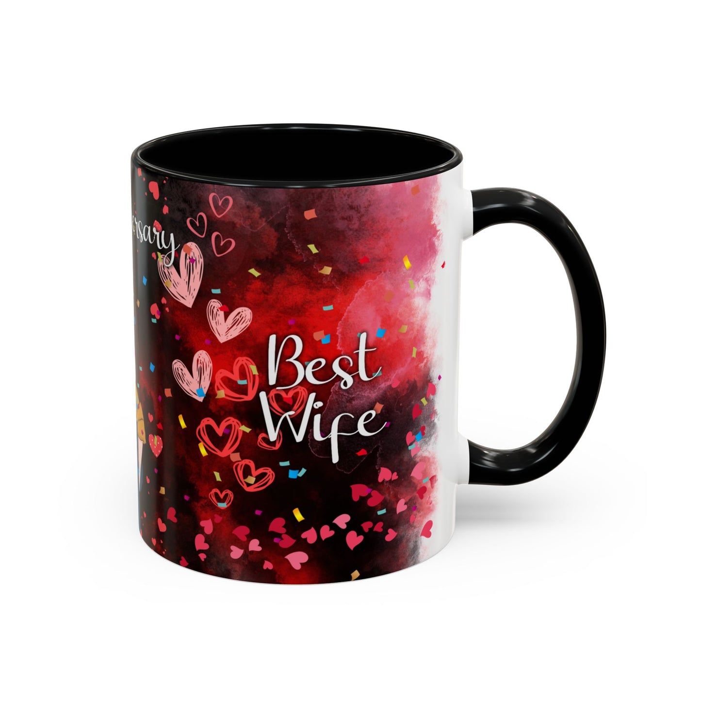 Happy Anniversary Mug (Customizable) Design 02 | 11oz Premium Mug by RSB HUB