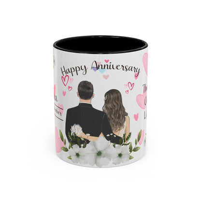 Happy Anniversary Mug (Customizable) Design 03 | 11oz Premium Mug by RSB HUB