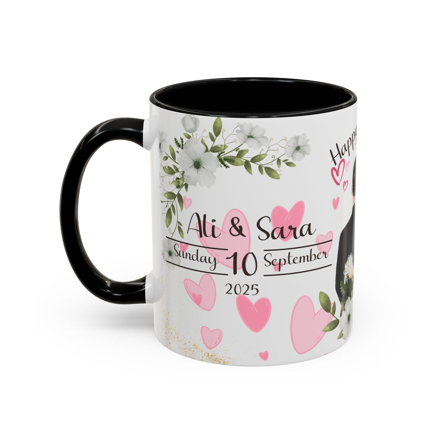Happy Anniversary Mug (Customizable) Design 03 | 11oz Premium Mug by RSB HUB