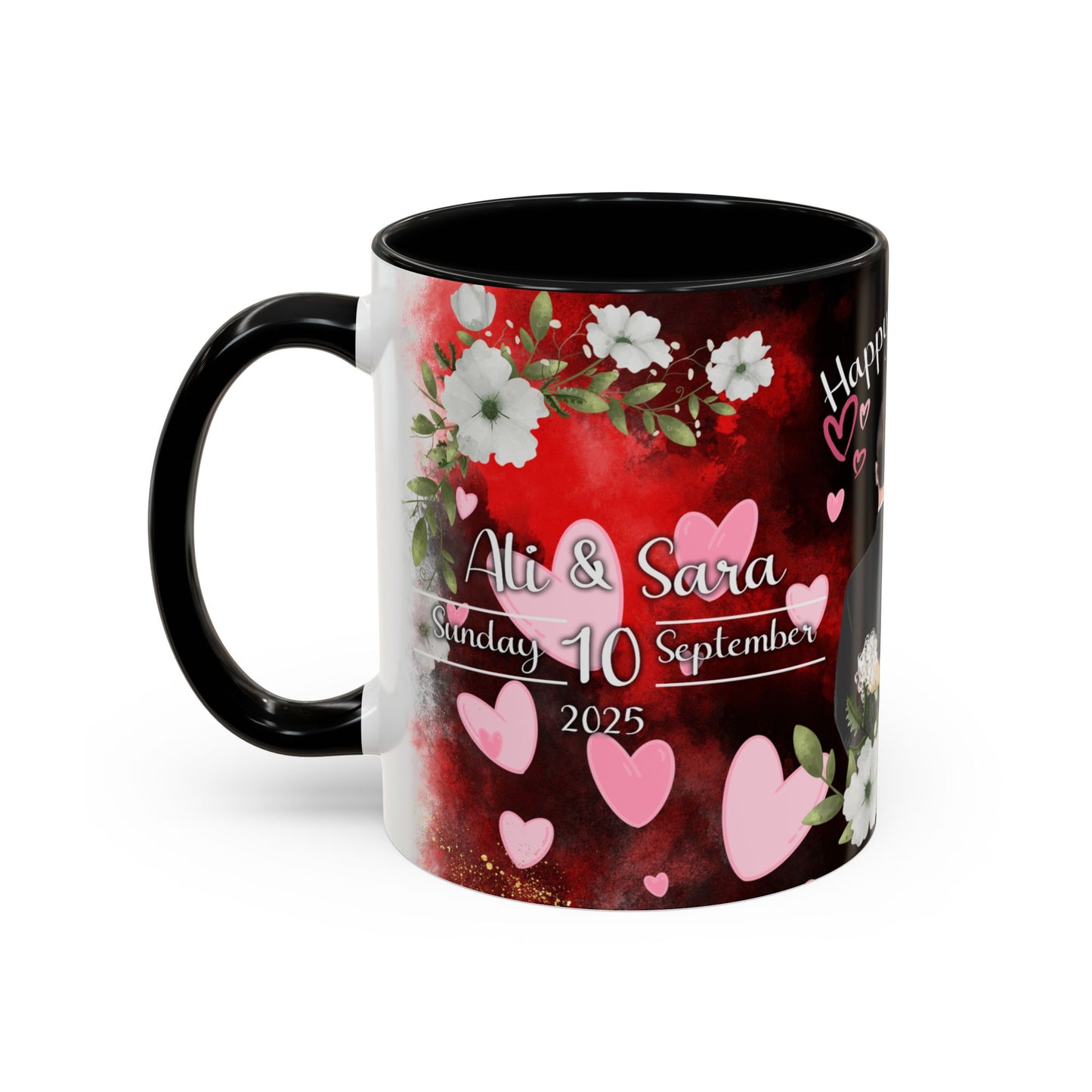 Happy Anniversary Mug (Customizable) Design 03 | 11oz Premium Mug by RSB HUB