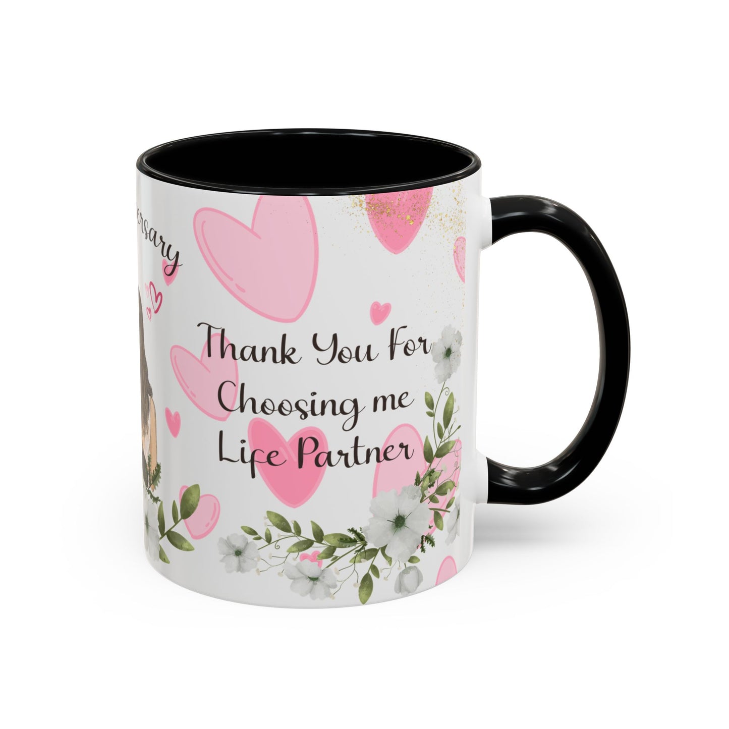Happy Anniversary Mug (Customizable) Design 03 | 11oz Premium Mug by RSB HUB