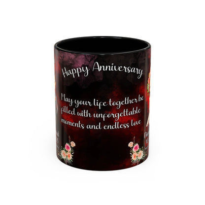 Happy Anniversary Mug (Customizable) Design 04 | 11oz Premium Mug by RSB HUB