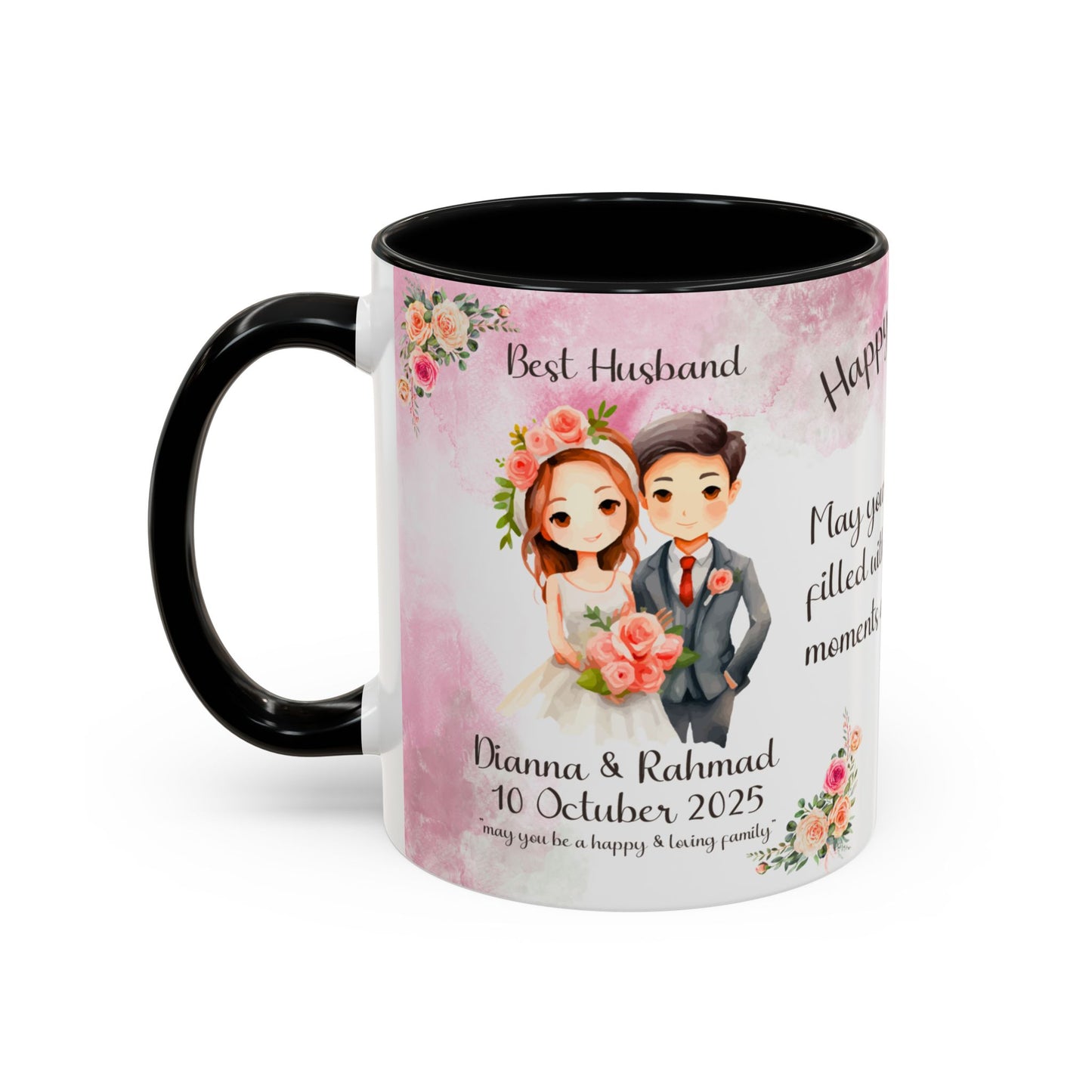 Happy Anniversary Mug (Customizable) Design 04 | 11oz Premium Mug by RSB HUB