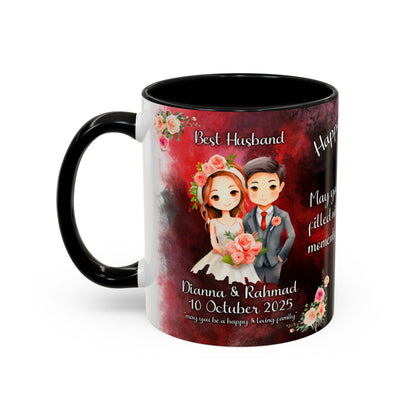 Happy Anniversary Mug (Customizable) Design 04 | 11oz Premium Mug by RSB HUB
