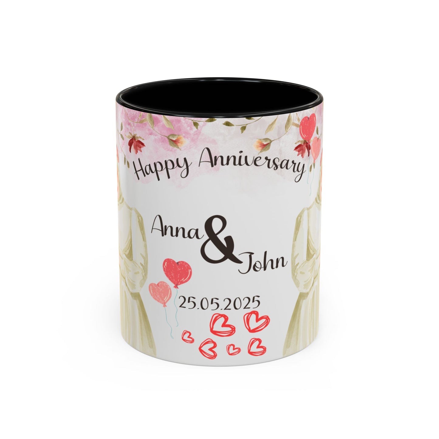 Happy Anniversary Mug (Customizable) Design 05 | 11oz Premium Mug by RSB HUB