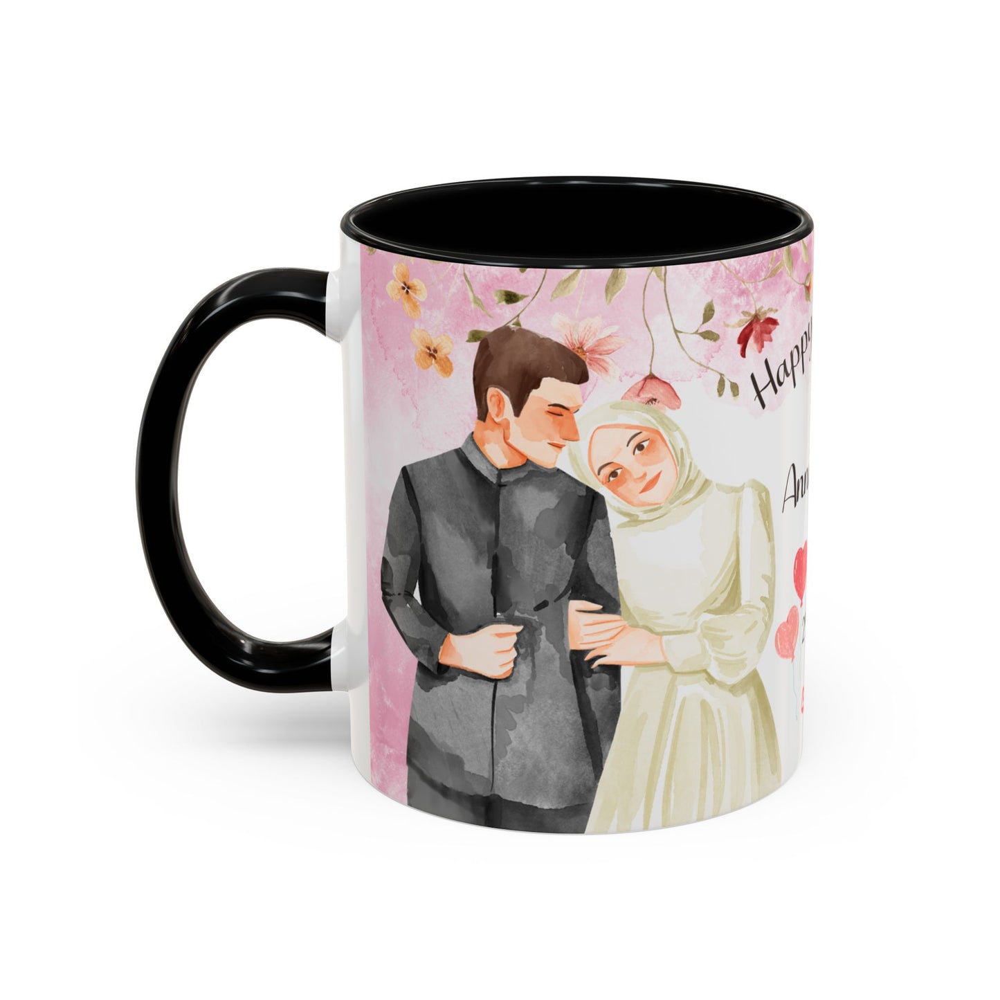 Happy Anniversary Mug (Customizable) Design 05 | 11oz Premium Mug by RSB HUB