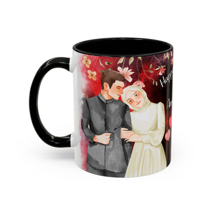 Happy Anniversary Mug (Customizable) Design 05 | 11oz Premium Mug by RSB HUB