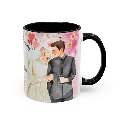 Happy Anniversary Mug (Customizable) Design 05 | 11oz Premium Mug by RSB HUB