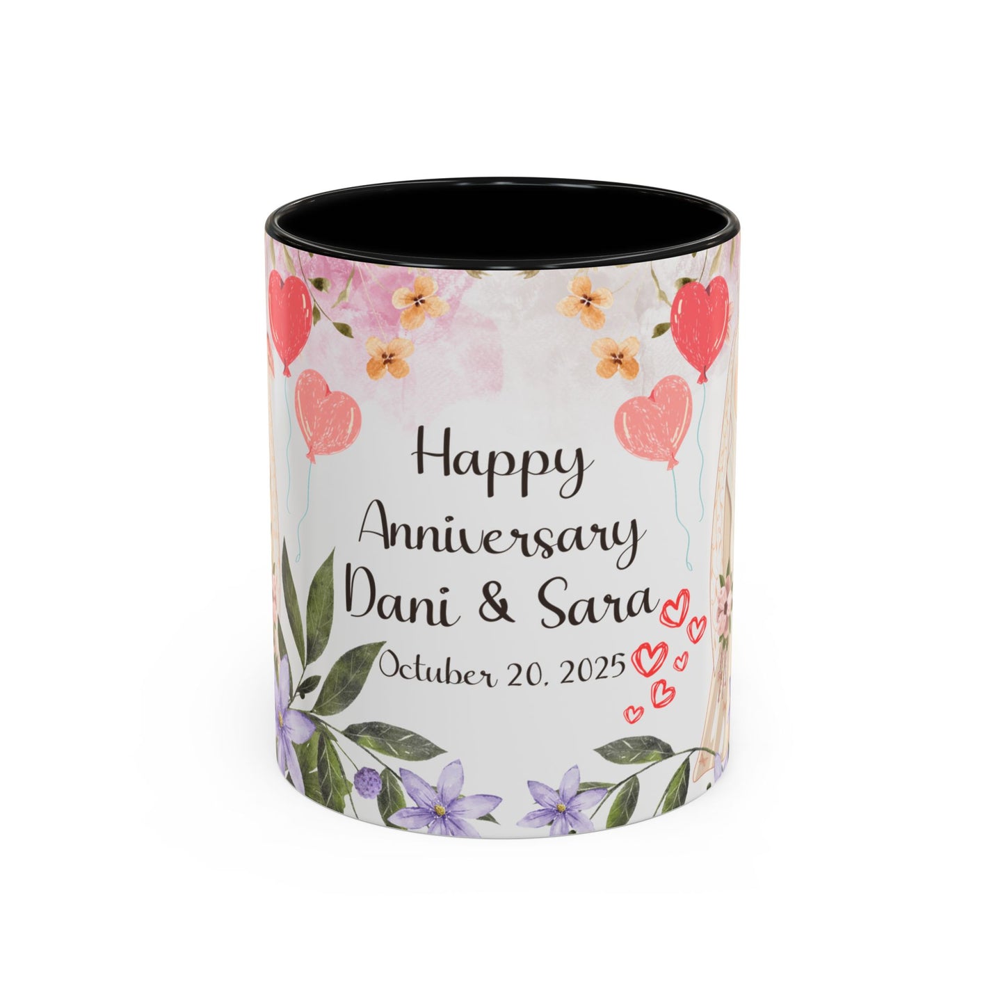 Happy Anniversary Mug (Customizable) Design 06 | 11oz Premium Mug by RSB HUB